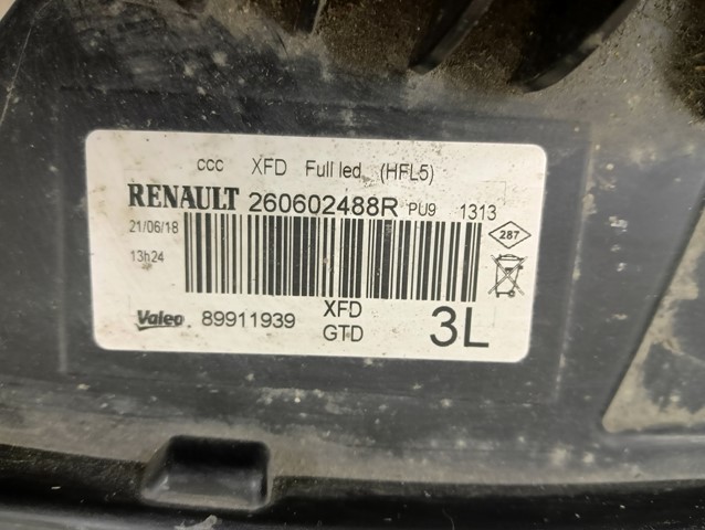 фото №7, Лампа левая левый full led renault talisman 15-