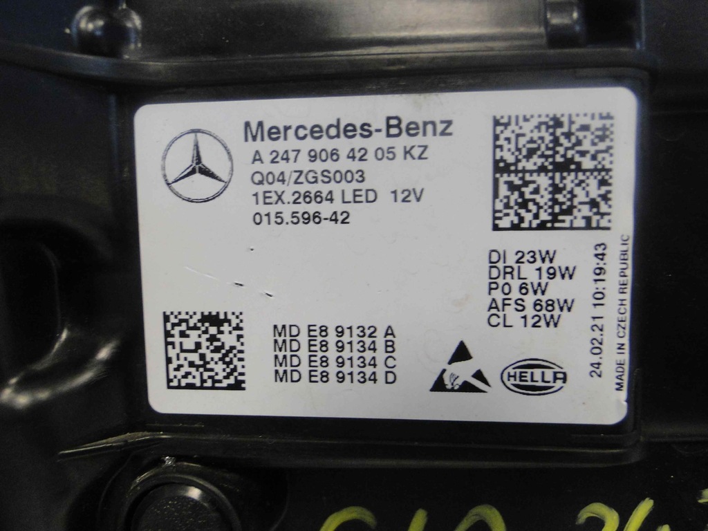 фото №11, Mercedes gla h247 247 лампа правая multibeam led