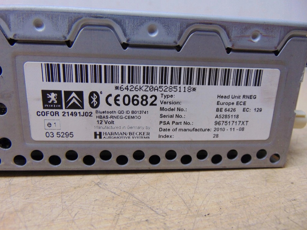 фото №10, Радіо заводський navi peugeot 3008 96751717xt карта