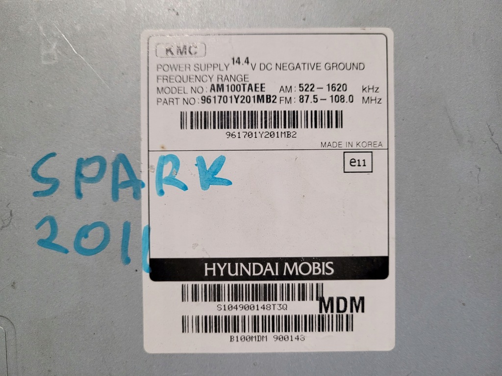 фото №5, Радио дисплей kia picanto ii 961701y201