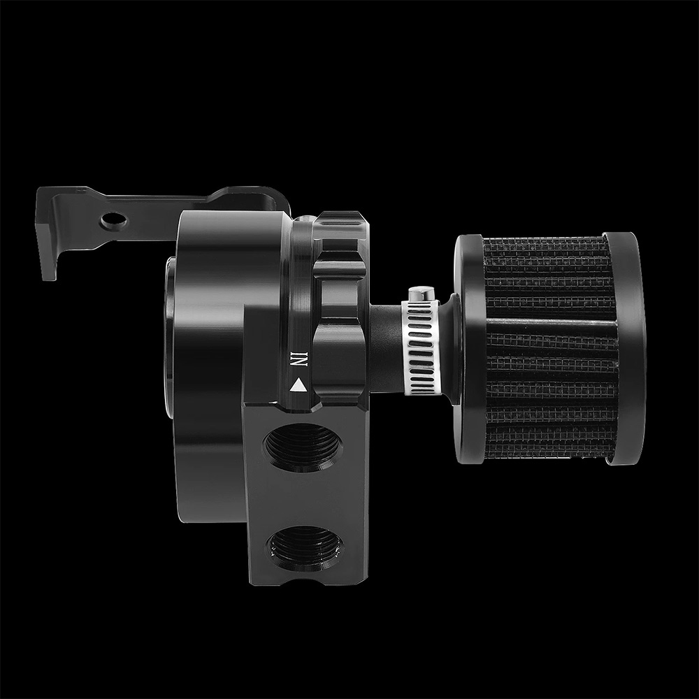 Бак расширительный масла 300ml с фильтром, сепаратор масла к автомобиля 11/13/15mm - чёрный Недорого