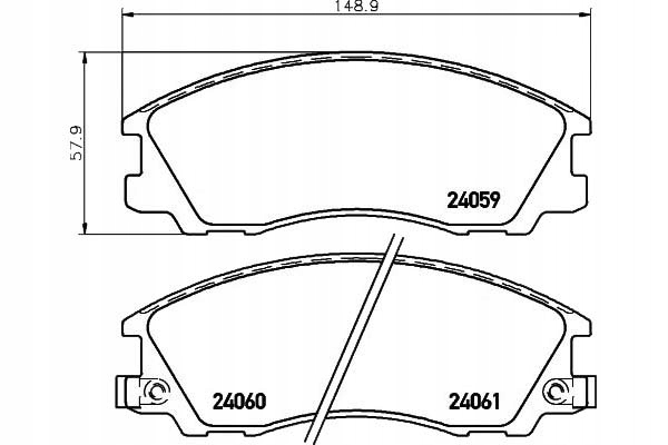 фото №1, Textar 2405901 набір гальмівних колодок гальмівних, гальма дискові