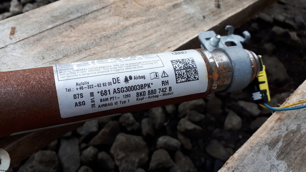 фото №5, A4 b8 шторка безопасности правая правый перед подушка безопасности org s4