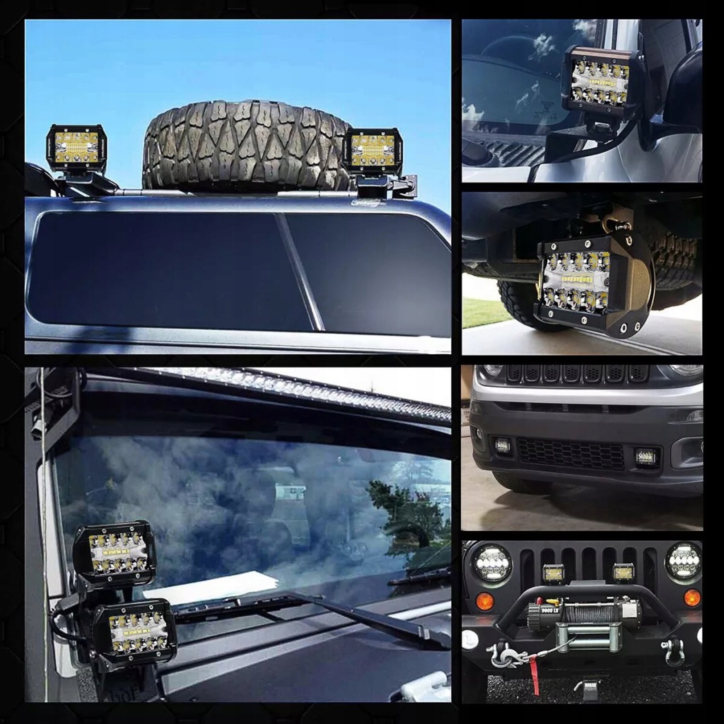 Лампа рабочая led 480w 12-24v противотуманная фара фара прожектор do тягач 2szt Оригинал