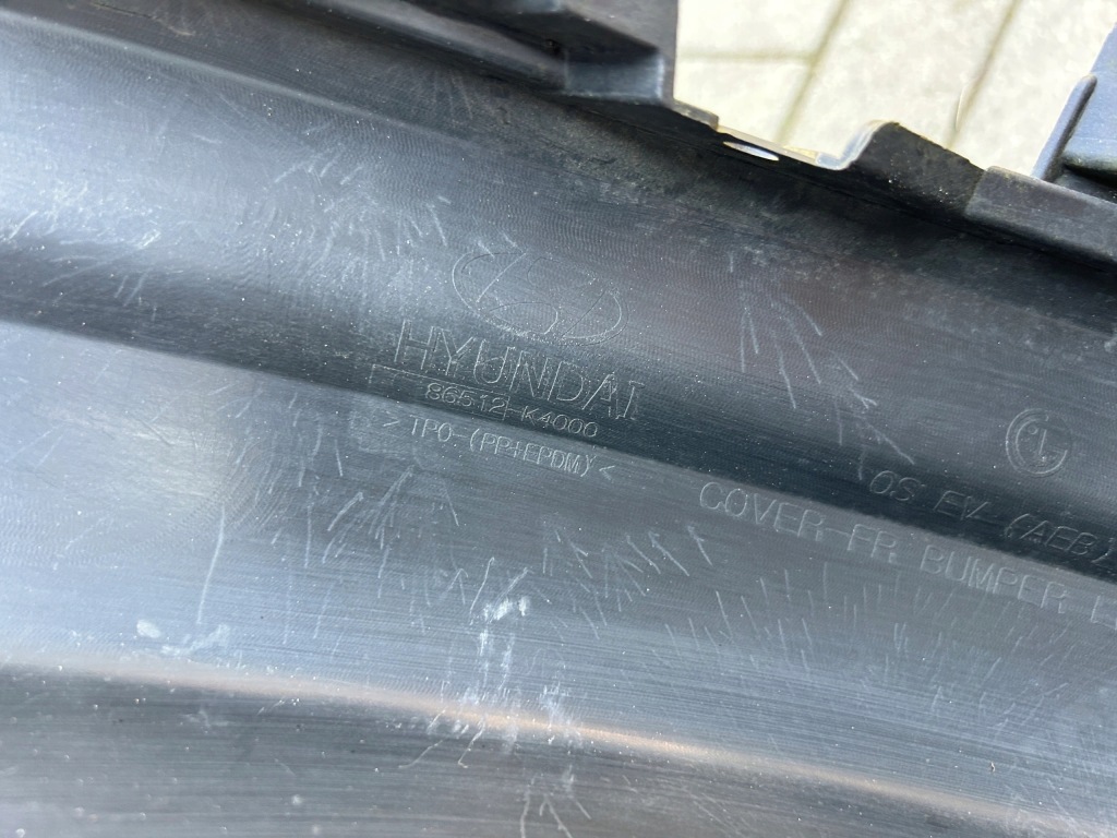 фото №10, Hyundai kona electric i 18-20 нижняя накладка бампера спойлер решётка решётка радиатора