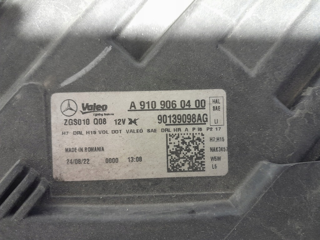 фото №8, Mercedes sprinter 907 910 лампа левый перед usa a9109060400