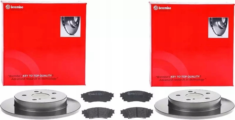 фото №1, Brembo гальмівні диски+ гальмівні колодки задня toyota c-hr corolla cross rav4 camry 281mm