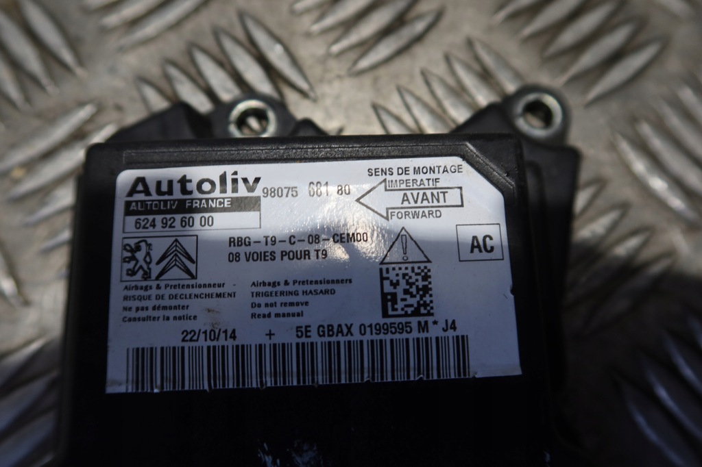 фото №6, Модуль датчик подушка безпеки peugeot 308 t9 9807568180