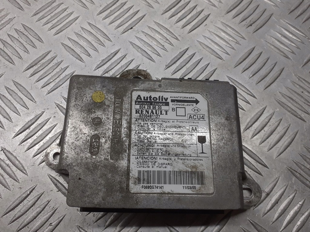 фото №3, Модуль подушка безпеки renault megane ii 1.5 dci 8200481127