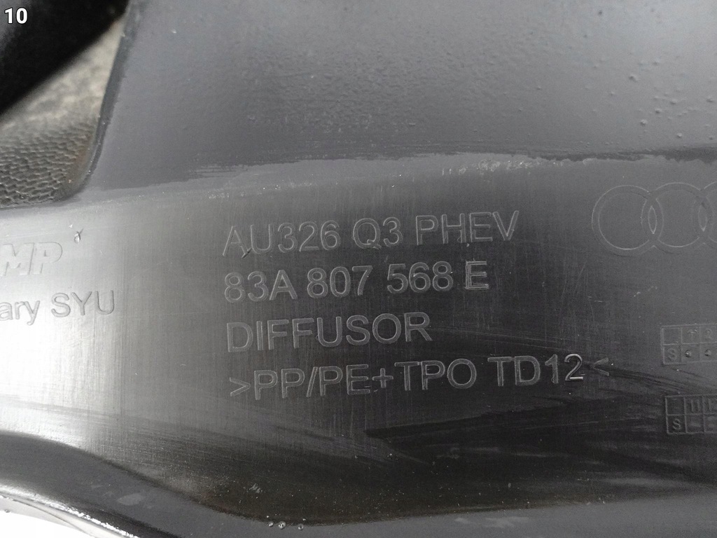 фото №11, Audi q3 ii f3 83a s-line 19- спойлер диффузор w бампер задняя чёрный сатиновая