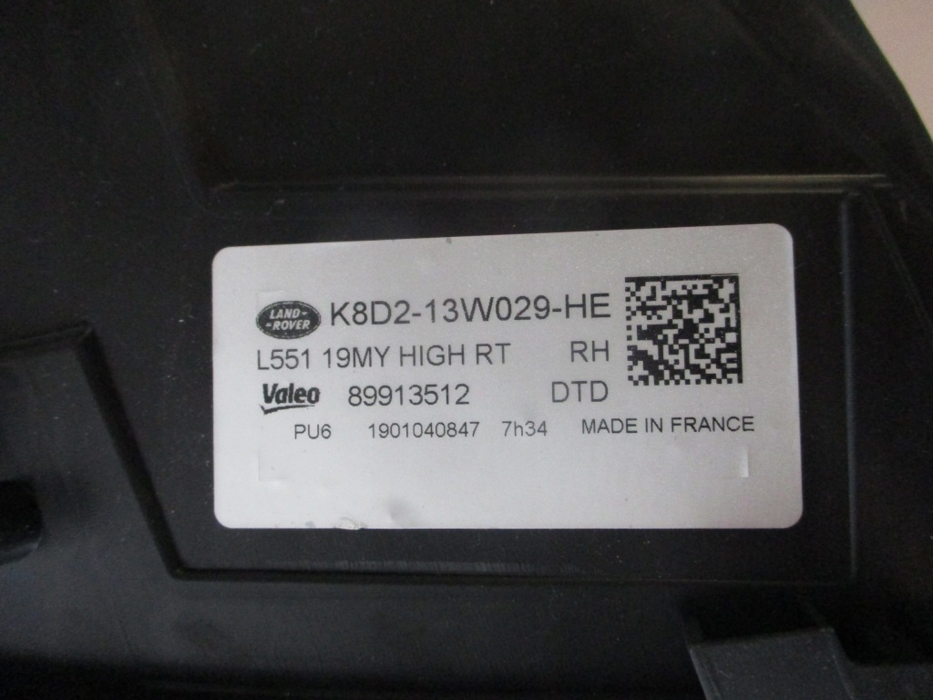 Фара лампа права перед range rover evoque ii l551 19- full led ідеальний стан eu Зі Шроту