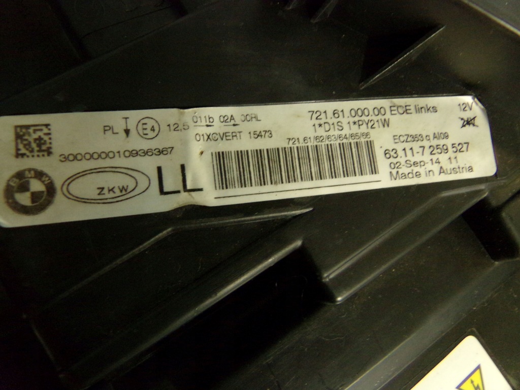 Bmw f30 f31 лампа ксенон akl лівий 7259527 Київ