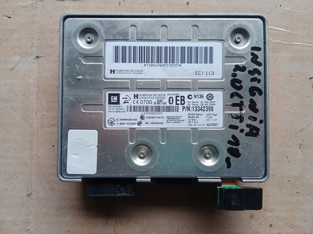 фото №1, Модуль блок керування bluetooth opel insignia 13342398