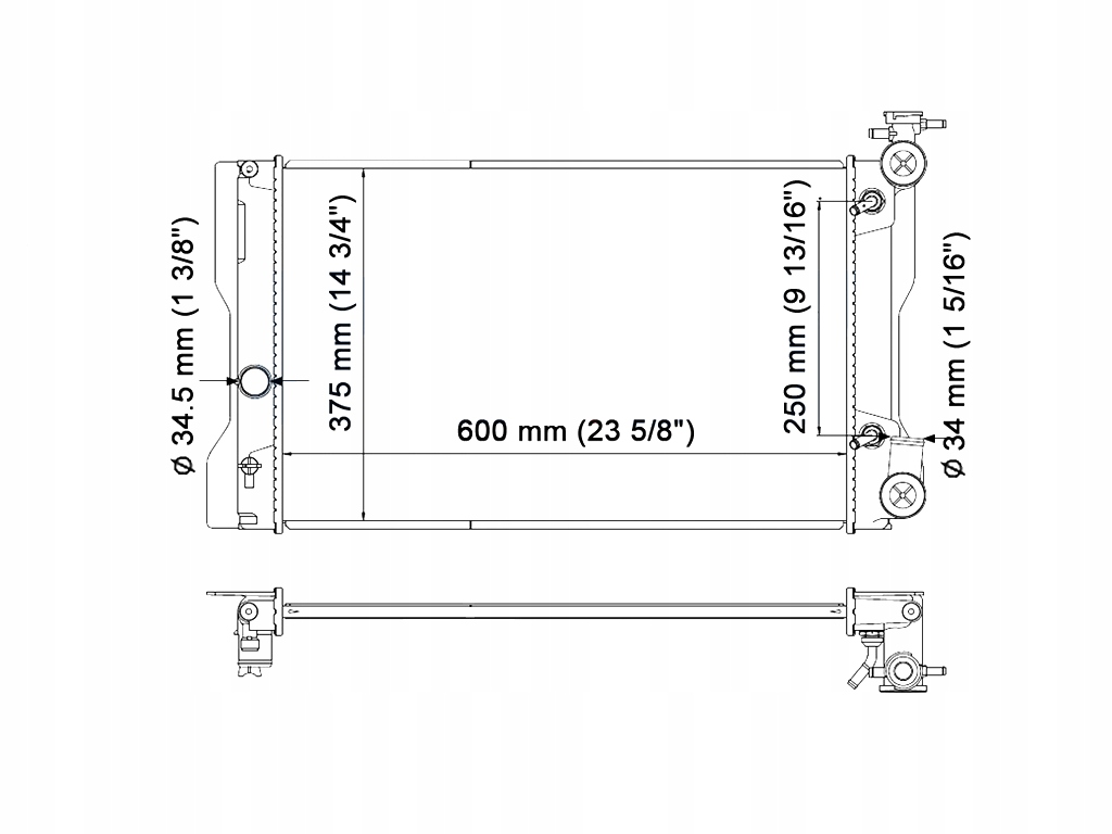 фото №1, Toyota matrix 2008-2014 радиатор 164100h260