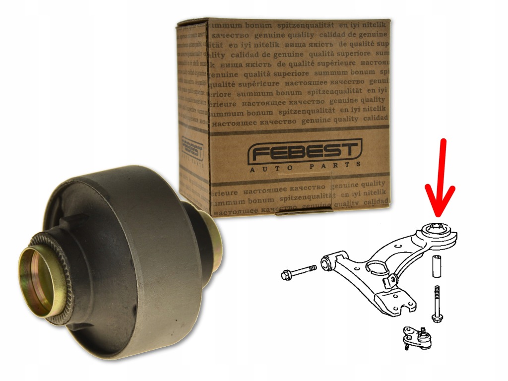 Купить Втулка рычага перед задняя tab-006 febest