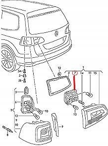 фото №6, Vag внутрішній oświetlacz задній стіни vw sharan 11 16 оригінальний