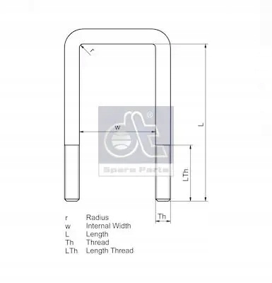 Купити Скоба ресора 2.61832 dt spare parts