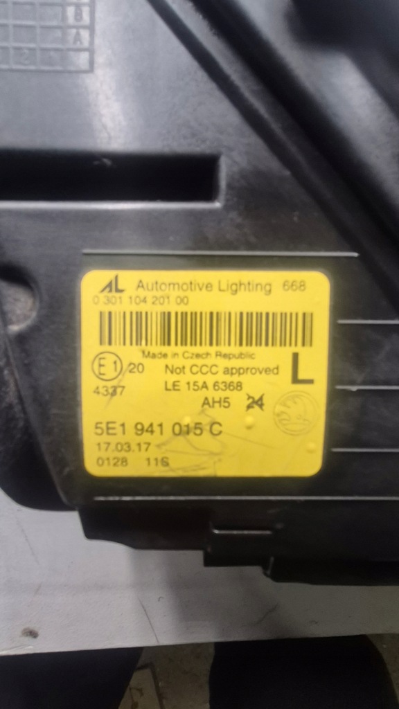 Фара левая передняя обычная европа skoda octavia 3 рестайлинг  5e1941015c Недорого