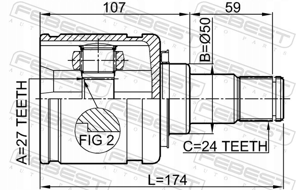 фото №4, Шарнір привідний внутрішній лівий перед do lexus es 350