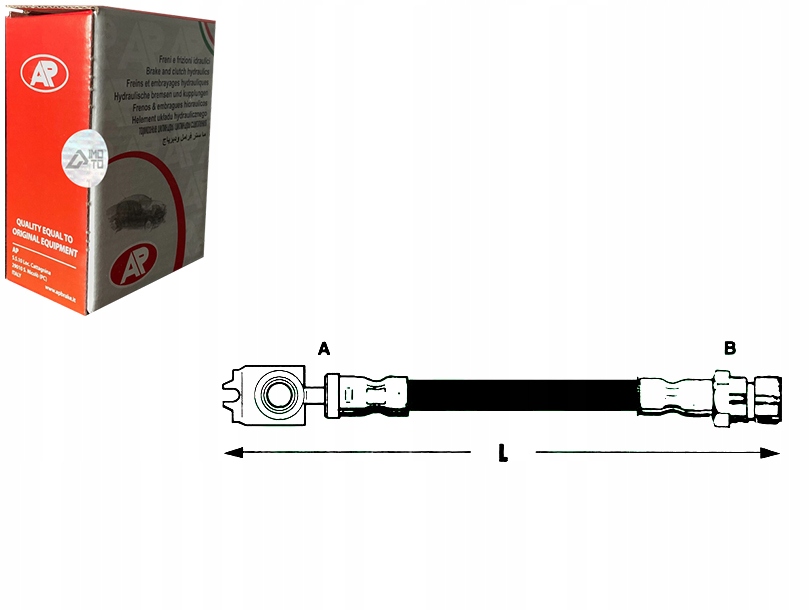 фото №1, Ap шланг тормозной seat cordoba 1.6 6l2