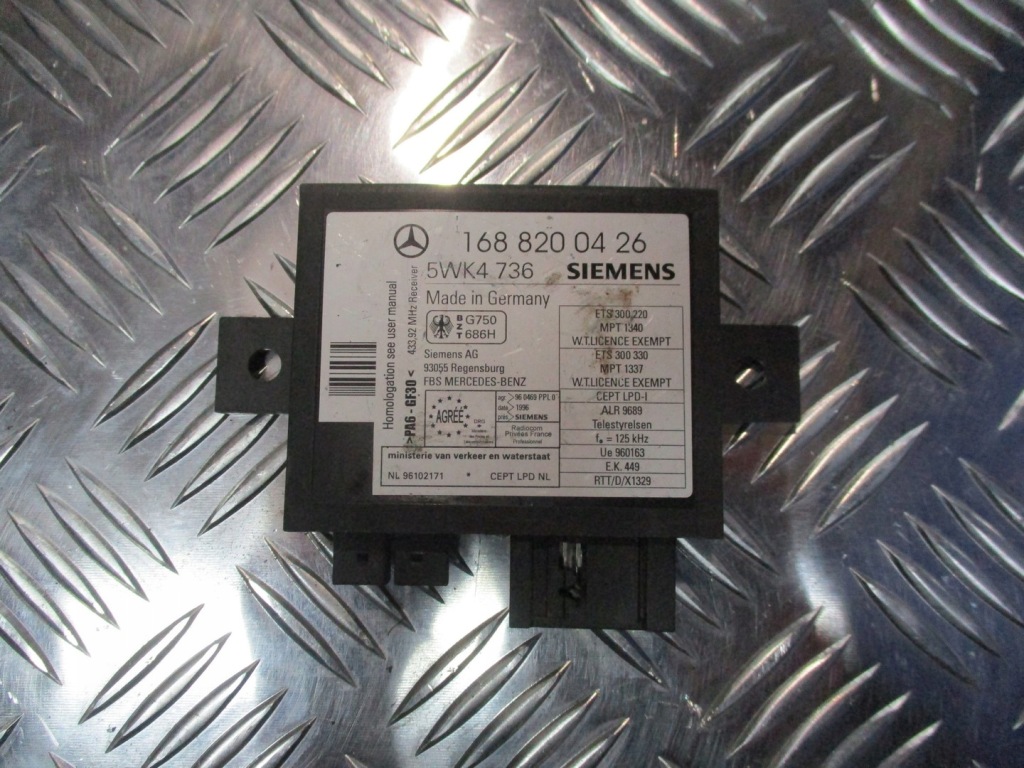 фото №1, Модуль иммобилайзер mercedes w168 1.6 1688200426