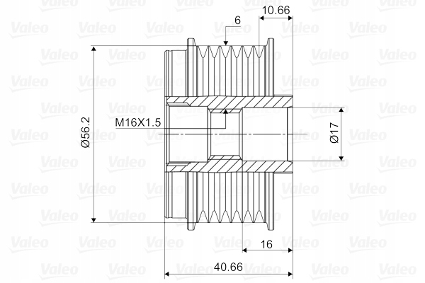 Шків генератора до renault kangoo 55 65 Доставка