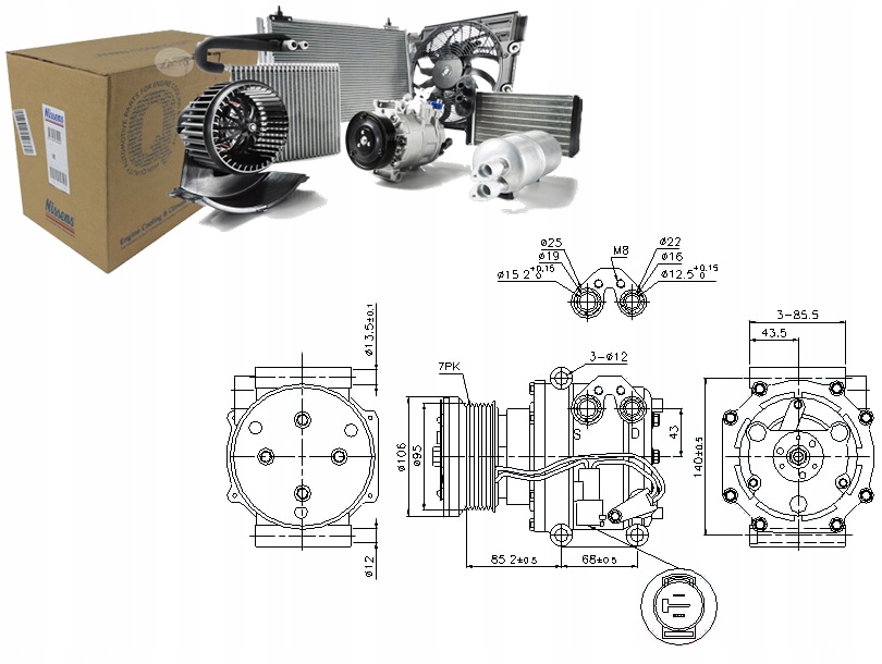 фото №1, Компресор кондиціонера land rover range rover ii 3