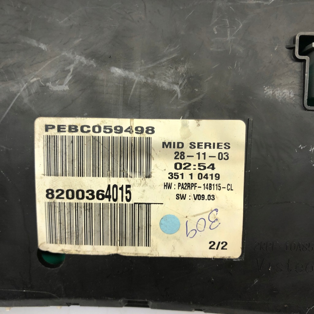 фото №5, Лічильник приладова панель 8200364015 renault