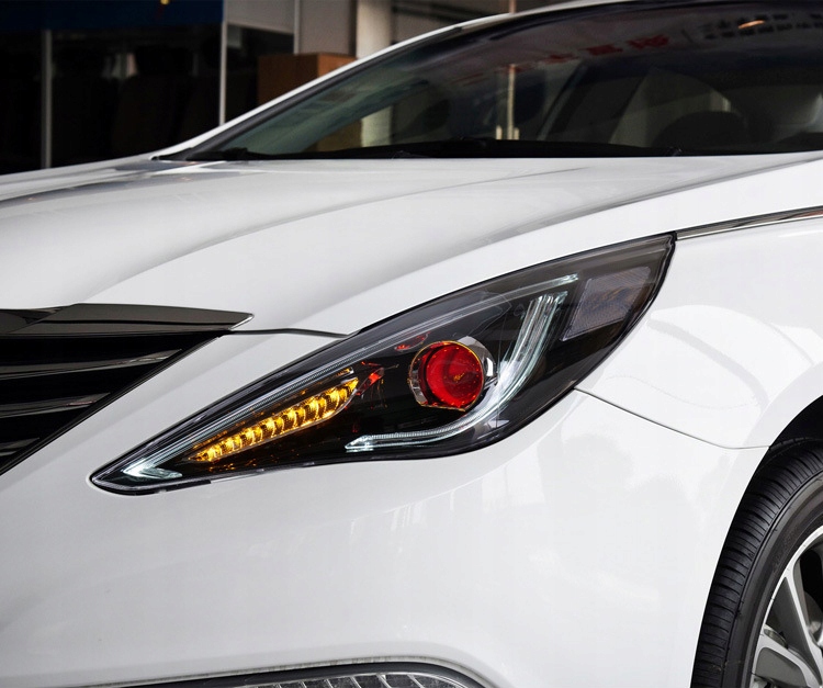 фото №14, Фары автомобильные led монтаж dla hyundai sonata 2011-2014 refit лампы передние