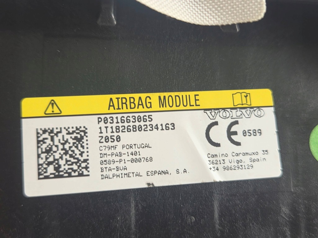 фото №6, Volvo v60 s60 ii 2018 подушка повітряна подушка безпеки пасажира p031663065
