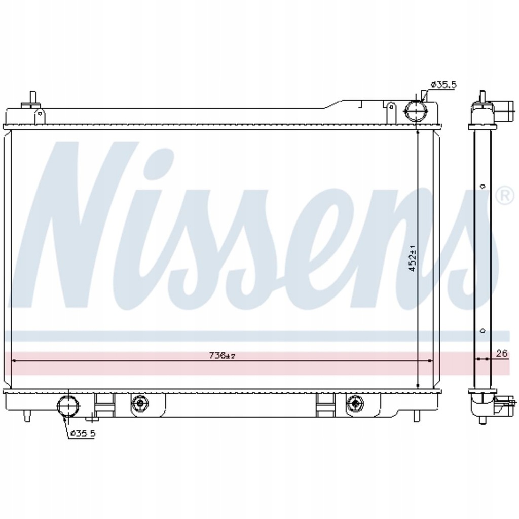 фото №1, Радиатор двигателя infiniti fx 0103