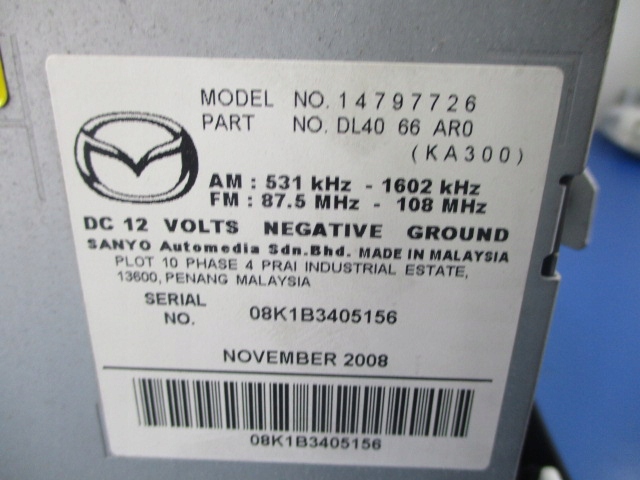 фото №5, Mazda 2 de радіо заводський cd mp3 dl4066ar0