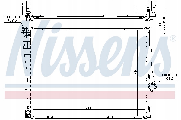 Радіатор води 60782a nissens bmw 3 e46 Недорого