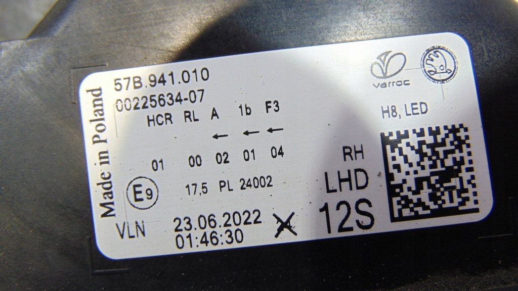 фото №13, Skoda karoq lift full led лампа перед правая левая 2021-2024r