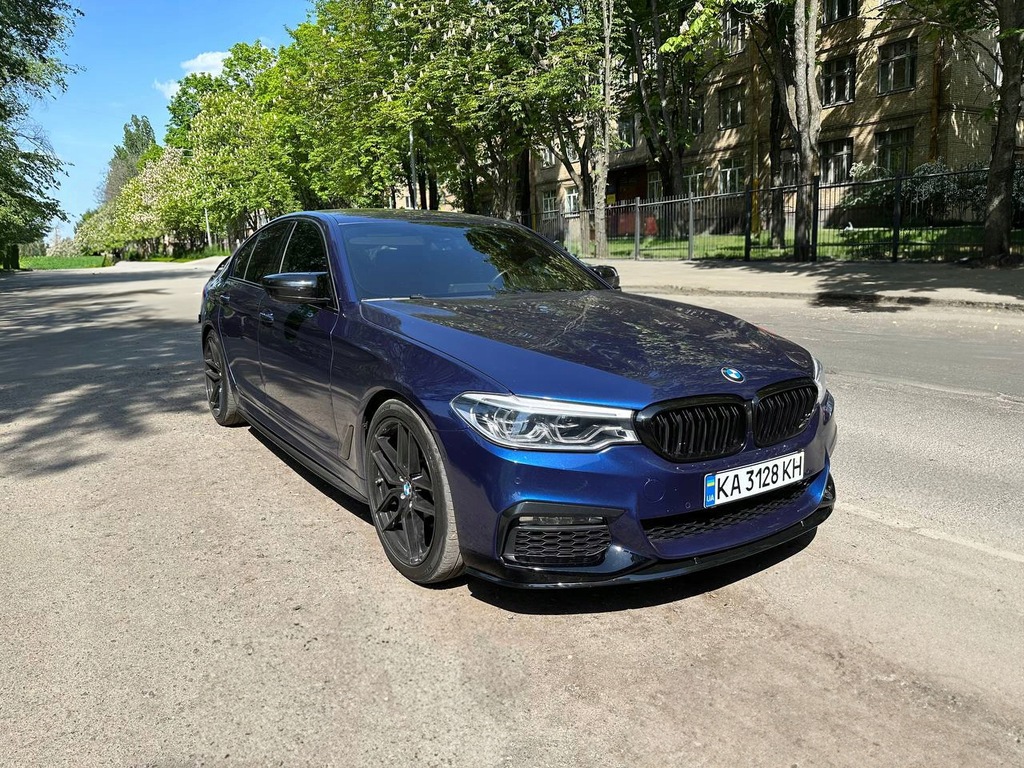фото №11, Накладка спойлер спліттер перед bmw g30 g31 przedlift mp стиль чорний блиск