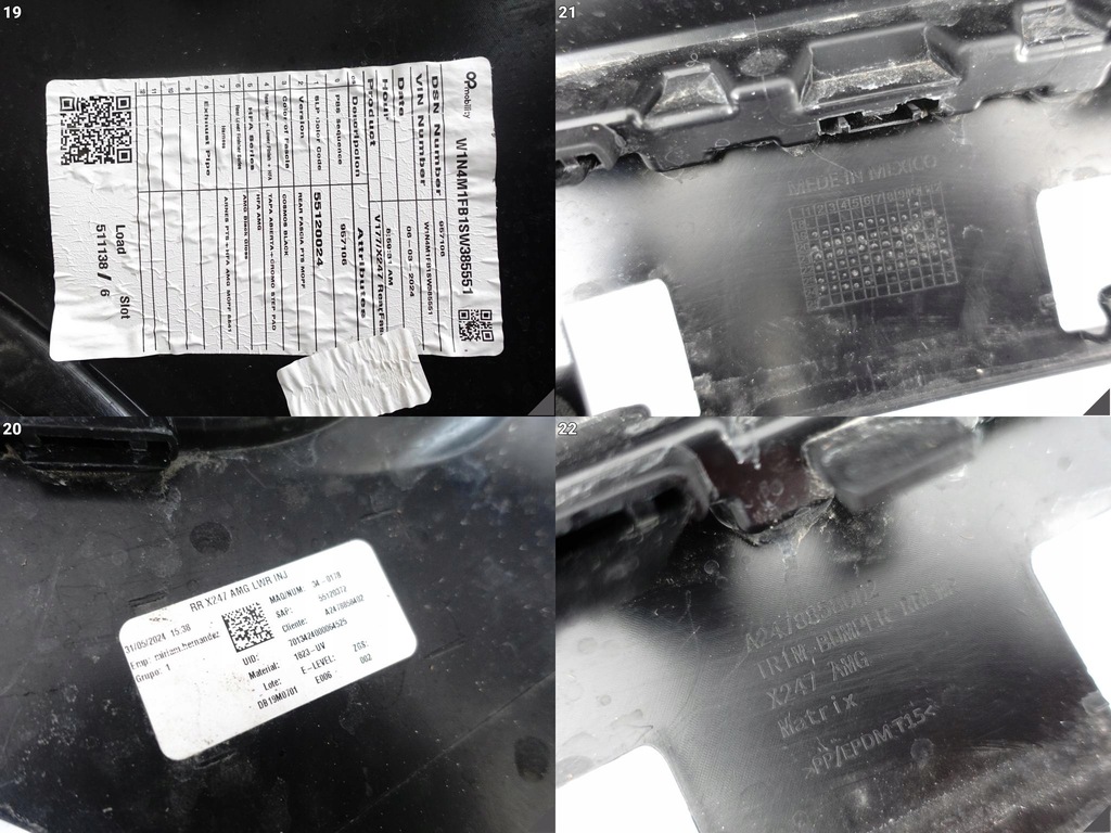 фото №14, Mercedes glb x247 amg 19-25 lift mopf бампер спойлер дифузор задня 4xpdc