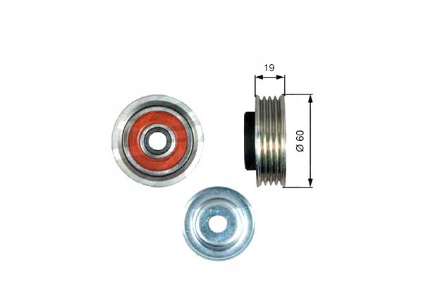 фото №2, Ролик натяжная ремень многоручьевой fiat sedici su