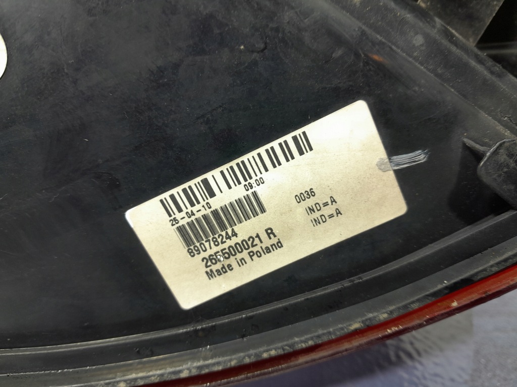 фото №6, Renault laguna iii grandtour лампа задняя задняя правая eu 265500021r