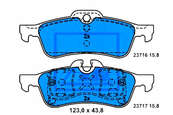 фото №2, Гальмівні колодки гальмівні mini задня cooper one 01-07 ate