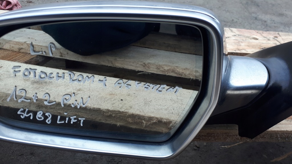 фото №7, S4 b8 lift зеркало левая ассистент фотохромный usa