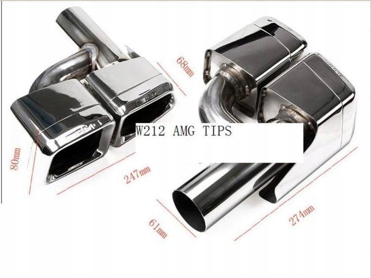 фото №8, Наконечники mercedes w221 зразок amg подвійний