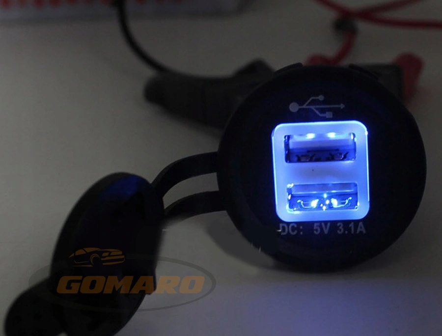 фото №9, Зарядний пристрій usb 5v 3,1a роз'єм hermetyczne 12v 24v