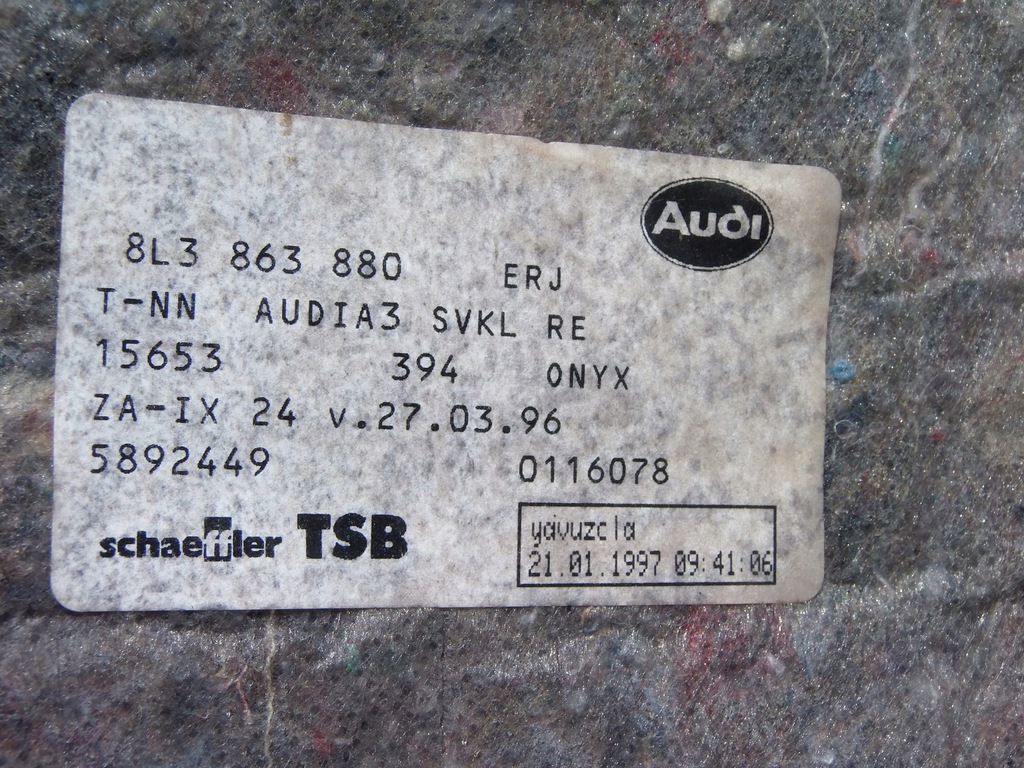 фото №4, Обшивка багажника правий audi a3 8l 3 двері 8l3863880