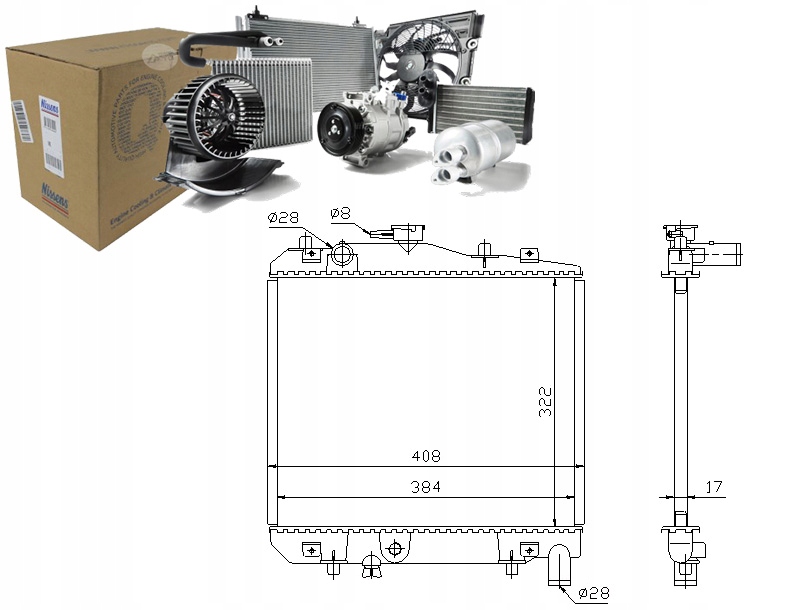 фото №1, Nissens радіатор двигуна kk13915200