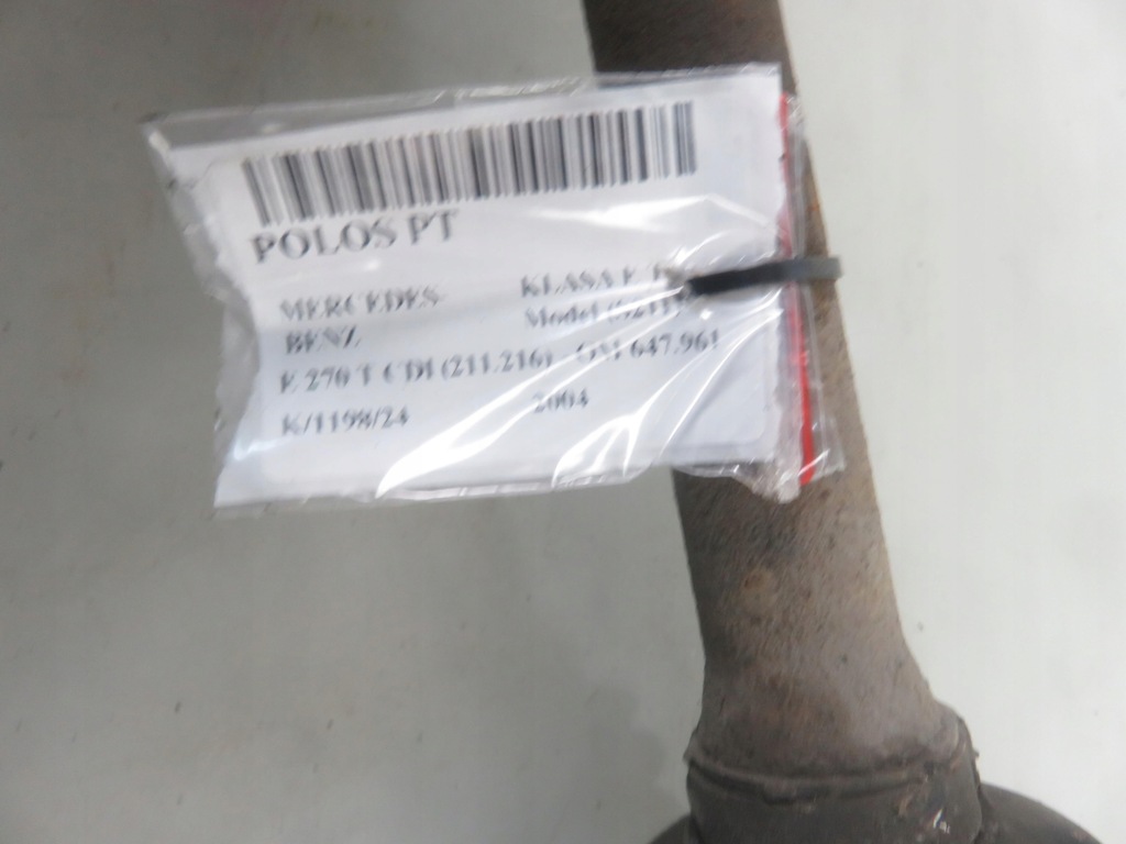 фото №5, Приводной вал правая задняя mercedes klasa e s211 e 270 t cdi