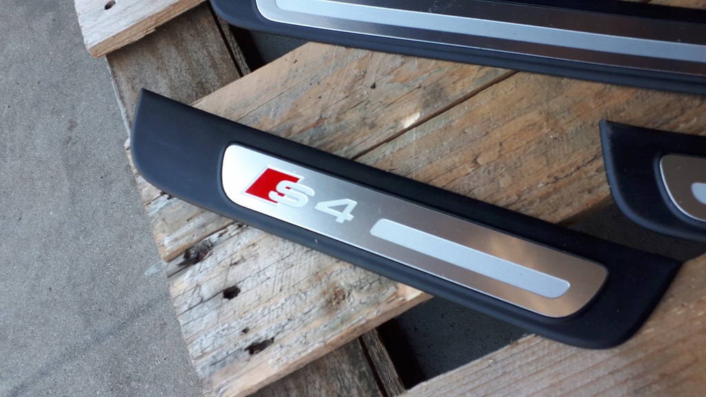 фото №11, S4 b8 lift накладки пороговые sline накладки na пороги