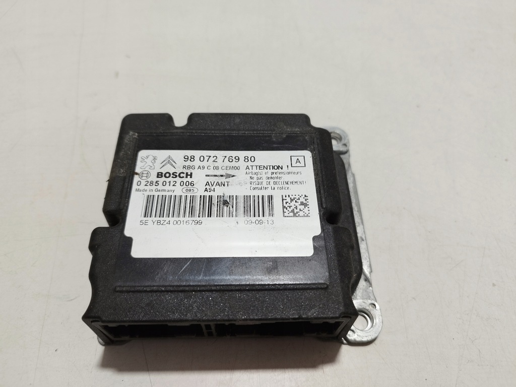 фото №1, Peugeot citroen модуль датчик подушка безопасности 9807276980