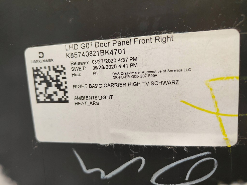 фото №12, Обшивка обивка дверь правый перед bmw x7 g07 x5 g05 bowers led vernasca