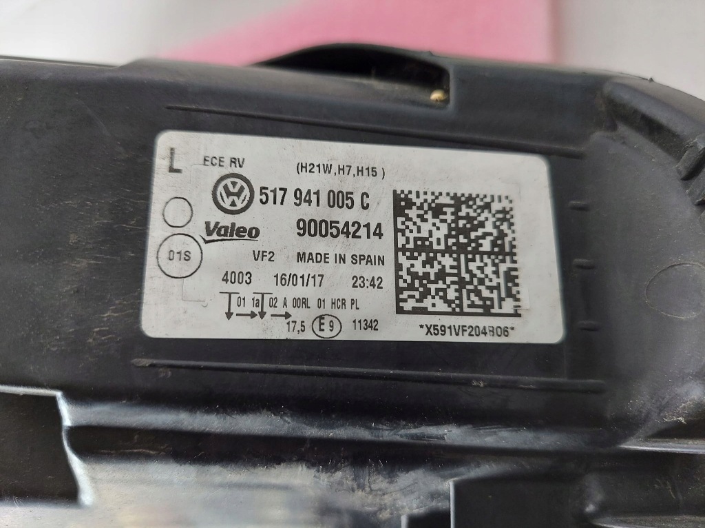 фото №11, Vw golf vii sportsvan лампа левая перед обычная