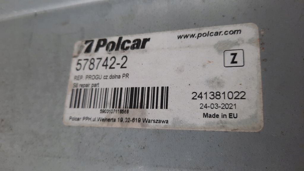 фото №8, Ремкомплект поріг ліва 578742-2 peugeot 807 02-14r